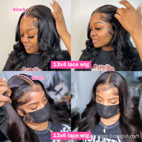 Swiss Virgin Cuticle Aligned Hair Lace Front Wig With Baby Hair 100% Raw Brazilian Body Wave Human Hair Lace Closure Wig